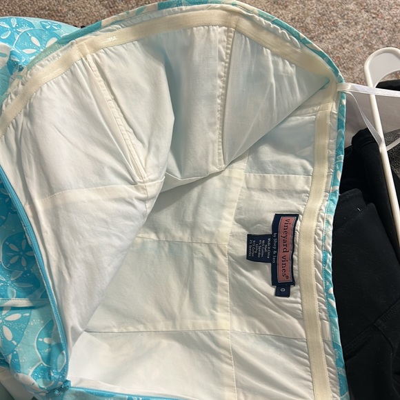 Women’s vineyard vines strapless seaside faux wrap dress. Blue and white size 0 - Picture 7 of 7